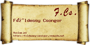 Földessy Csongor névjegykártya